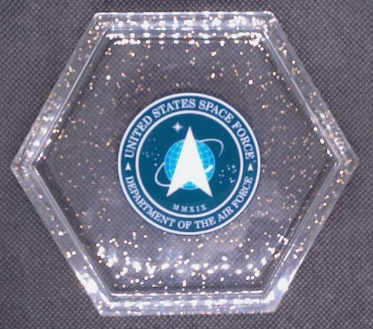 US Military Branch Logo Epoxy Resin Coasters - US Space Force