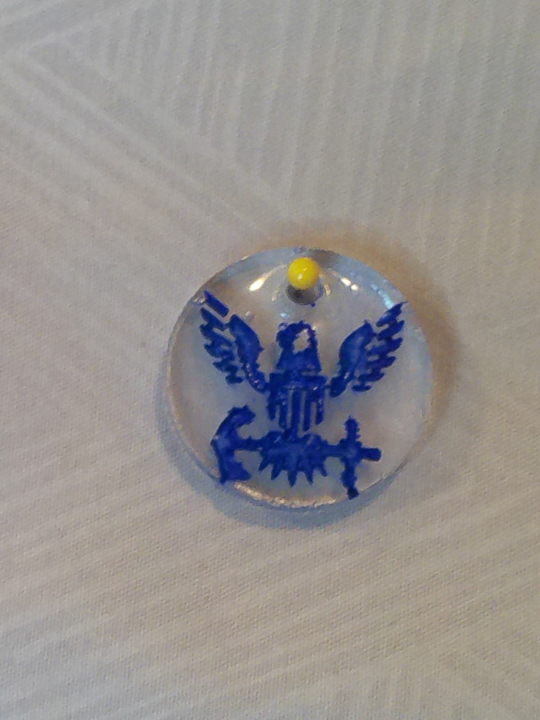 1" Round US Military Branch Keychain