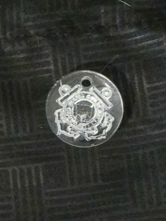 1" Round US Military Branch Keychain