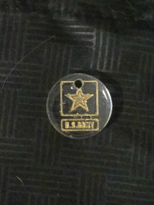 1" Round US Military Branch Keychain
