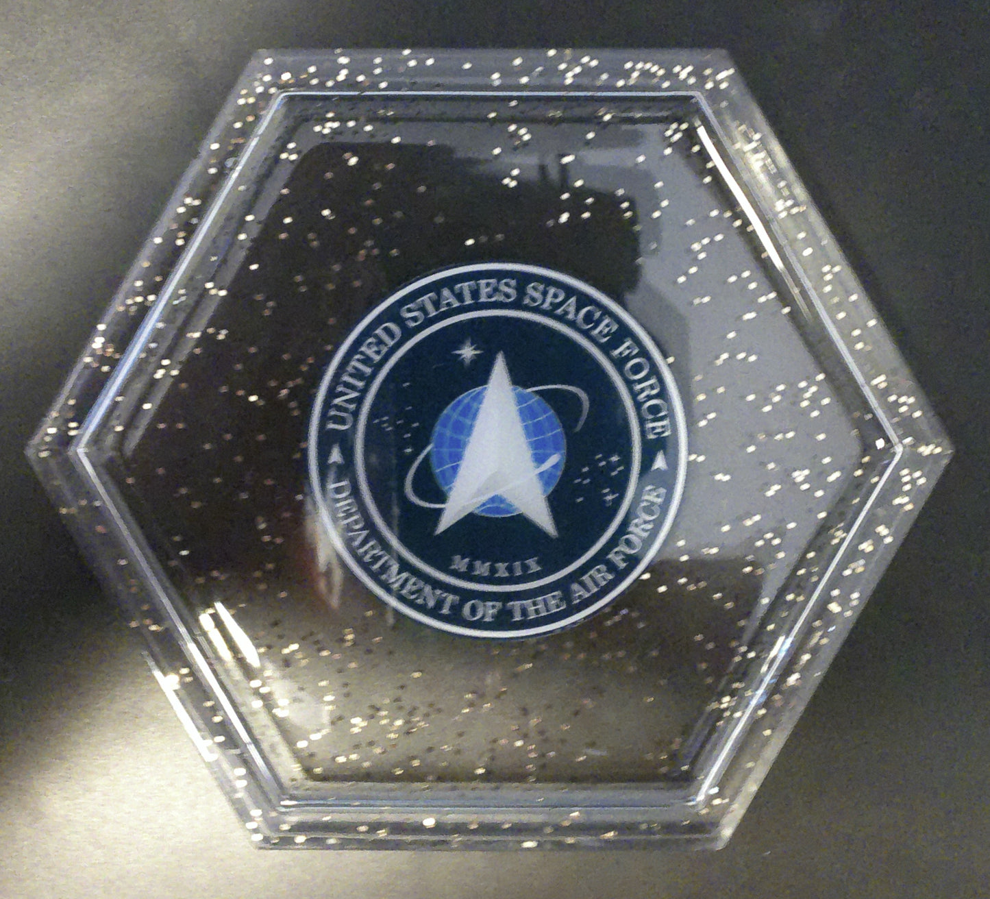Set of 4 US Military Branch Emblem Clear Coasters