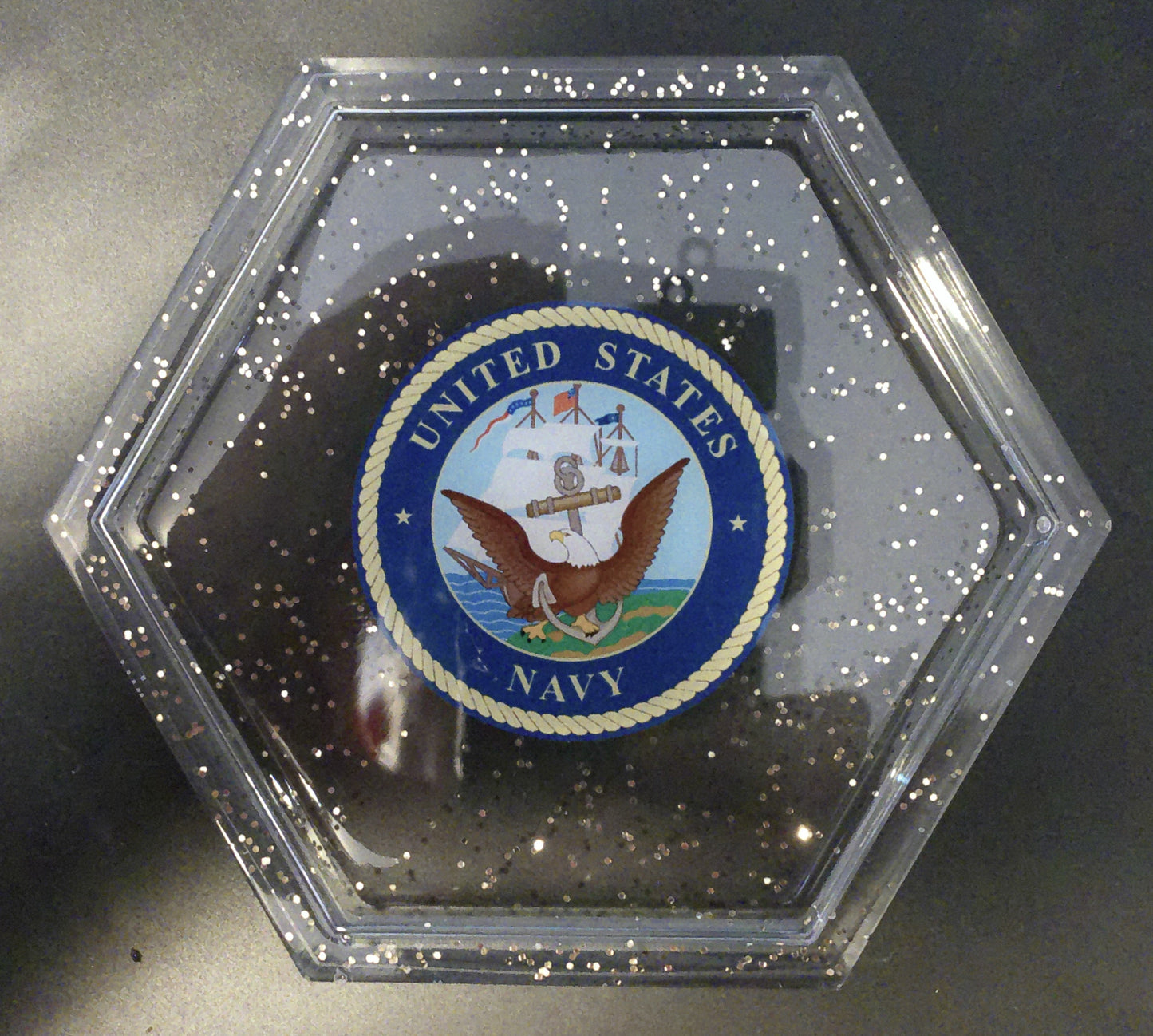 Set of 4 US Military Branch Emblem Clear Coasters